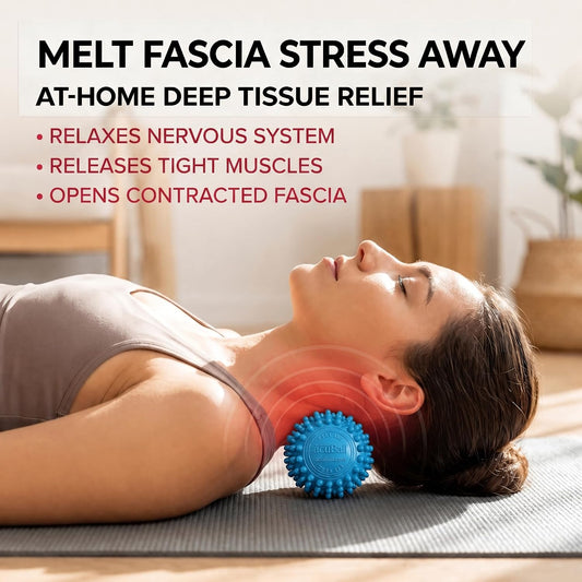 Dr. Cohen's acuball Heatable Deep Tissue Massage Ball - acuBall Trigger Point Massage Therapy for Myofascial and Stress Release and Exercise - Effective Back Massager Ball for Targeted Pain Relief