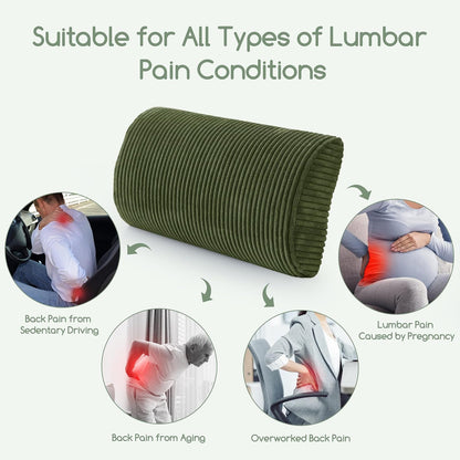 HIGOGOGO Lumbar Support Pillow for Recliner Chair/Accent Chair/Couch, Memory Foam Back Support Cushion for Elderly, Recliner Cushions for Back Rest, Pain Relief, Reading, Washable Cover, Dark Grey