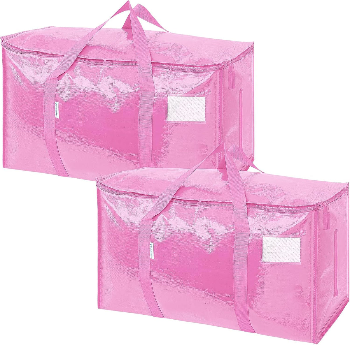 TICONN Extra Large Moving Bags Heavy Duty with Zippers & Carrying Handles, Durable Storage Bags Moving Boxes for Closet Organizers and Storage (Blue)