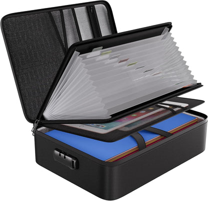 ENGPOW Fireproof File Organizer Bag with 13 Pockets Accordion File Folder