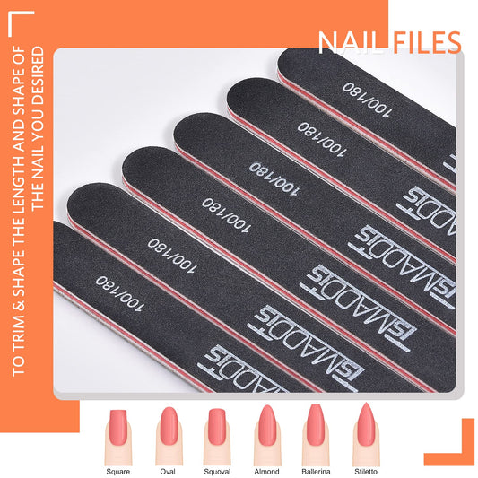 TsMADDTs Nail Files and Buffers, Professional Manicure Tools for Nail Care