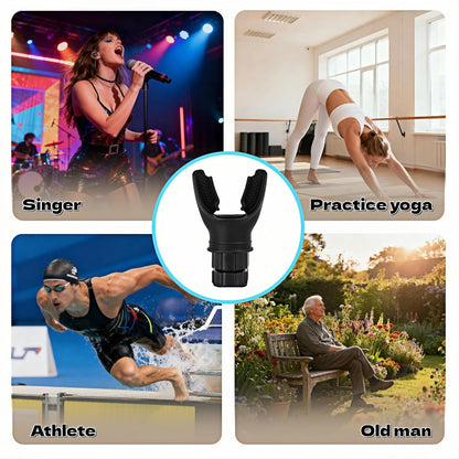 Adjustable Resistance Portable Lung Breathing Trainer | Premium Food-Grade Silicone Breath Exercise Device for Athletes, Runners & Home Fitness | Improve Respiratory Endurance & Core Strength