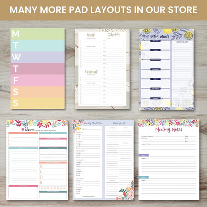 bloom daily planners Timed Work & Personal To Do List Planning Pad - ADHD Friendly Undated Tear-Off Hourly Checklist Notepad Appointment Organizer - 6" x 9" - Brushed Beige