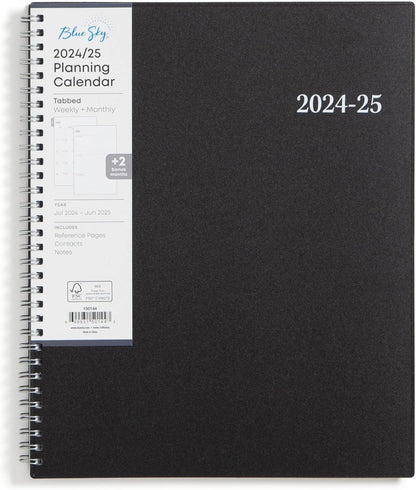 Blue Sky 2026-2027 Weekly and Monthly Academic Year Planner Calendar, July 2026 - June 2027, 8.5" x 11", Flexible Cover, Wirebound, Laminated Tabs, Enterprise