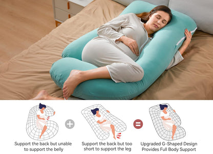 Momcozy Cooling Pregnancy Pillow - U Shaped Full Body Maternity Pillow