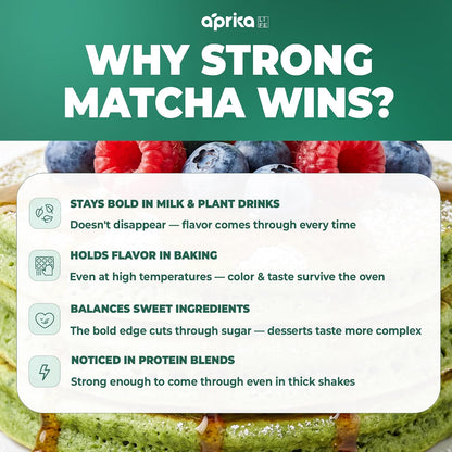 AprikaLife Sweet Matcha Latte Mix - 1st Harvest Ceremonial Grade - 6.4 oz