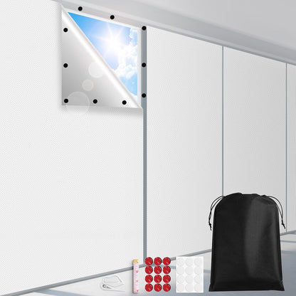 FADOTY 100% Blackout Curtains, 57"x 118" Portable Black Out Window Cover