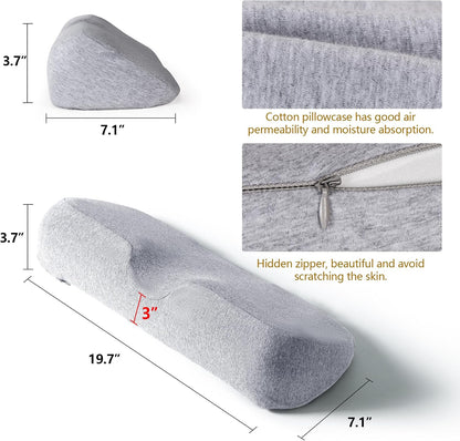 Cervical Neck Pillows for Pain Relief Sleeping, Memory Foam Neck Bolster Support Pillow and Shoulder Relaxer for Stiff Pain Relief, Neck Support Pillow Bed Neck Roll Pillow(Dark Gray)