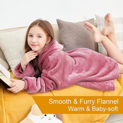 Aemicion Strawberry Blanket Hoodie,Oversized Sherpa Wearable Hooded Blanket,Warm Cozy Sweatshirt Gifts for Women Girls Adult