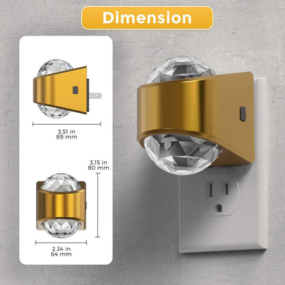 L LOHAS LED Night Light,Projector Night Light with Dusk to Dawn Sensor,3000K Soft White, Brightness Adjustable,Plug in Nightlight for Bathroom,Bedroom,Hallway,Party,Home Decor