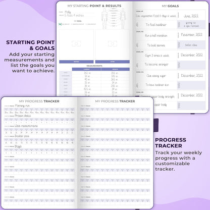 Clever Fox Fitness & Food Journal – Nutrition & Workout Planner for Women & Men – Diet & Gym Exercise Log Book with Calendars, Diet & Training Trackers - Undated, A5 Size, Hardcover (Forest Green)
