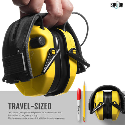 Savior Equipment Apollo Electronic Earmuffs For Shooting w/Gel Ear Pads, 24dB NRR, Noise Cancelling Ear Protection Headset