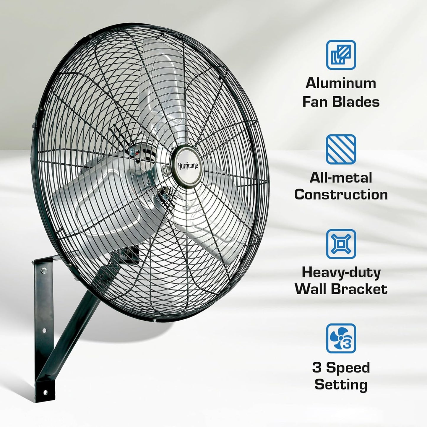 Hurricane Classic 6 Inch Clip Fan, 2 Speed Portable Desk Table Fan with Tilt, White