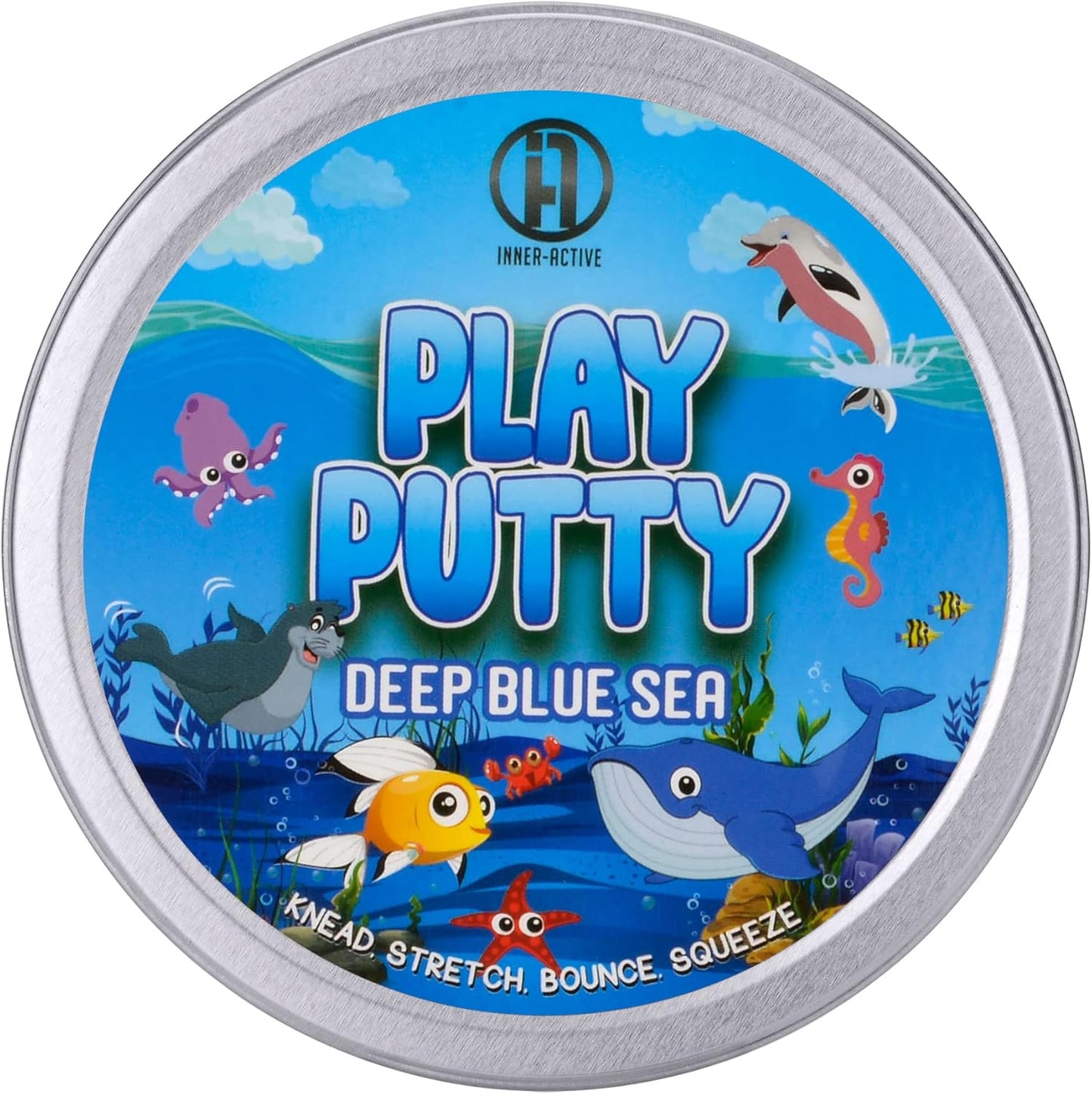 INNER-ACTIVE Play Putty Therapy Putty for Kids with Charms Deep Blue Sea Theraputty Medium Resistance, Increase Fine Motor Skills and Finger Strength, Physical and Occupational Therapy Toy