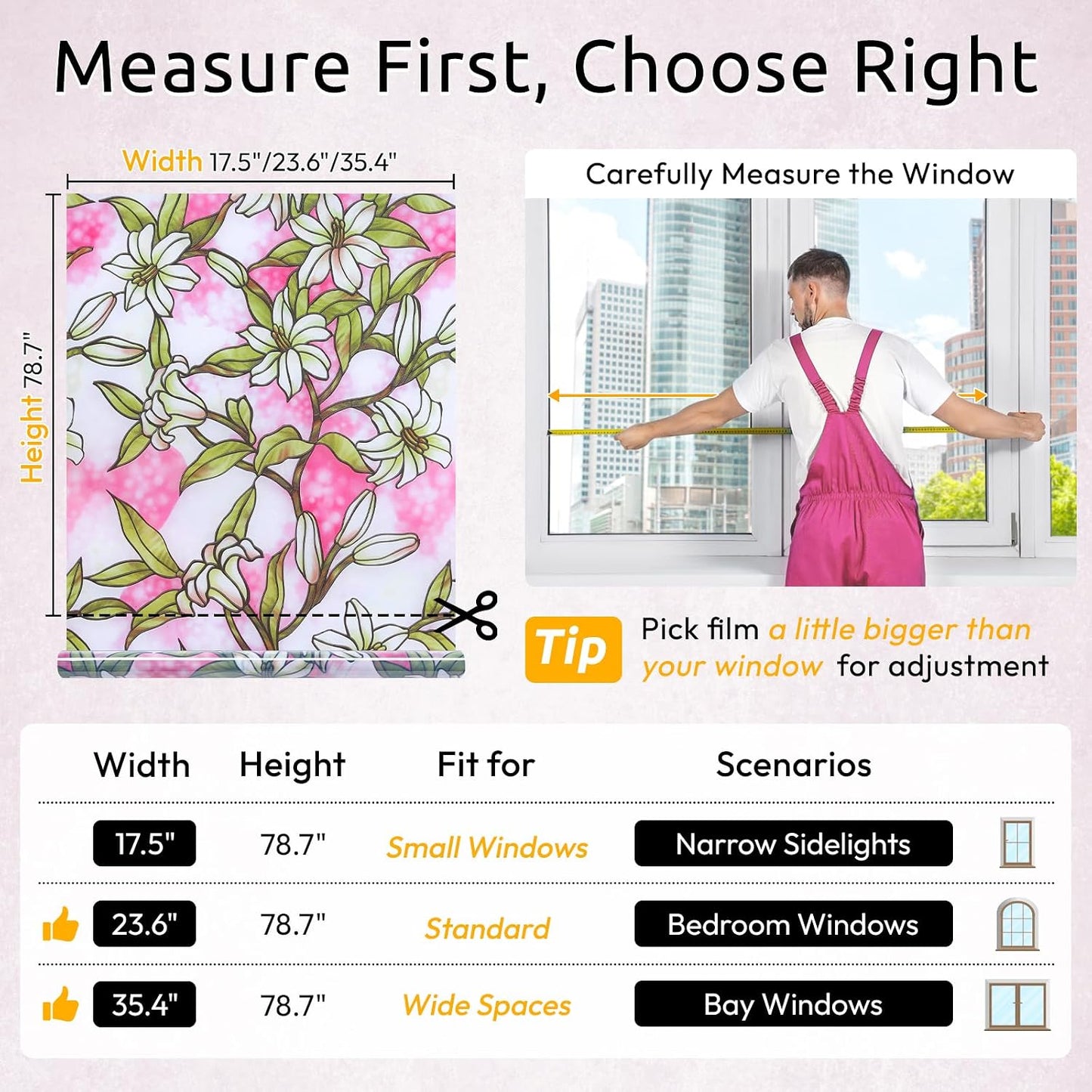 rabbitgoo Window Privacy Film One Way Window Tint for Home, Removable Reflective Heat Sun Blocking Anti UV Glass Door Covering, Mirror Tinting Film House Office, 17.5 Inch X 6.5 Feet, Black Silver