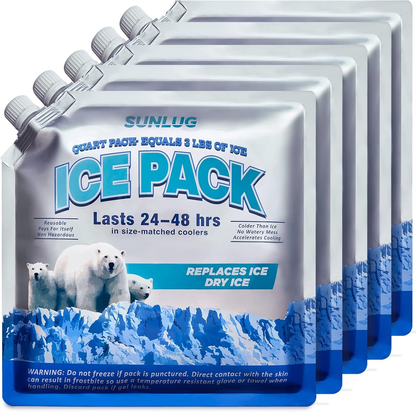 Cooler Ice Packs Reusable Ice Packs for Coolers Long Lasting Freezer Packs for Cooler Bag, Lunch Bags, Cooler Backpacks