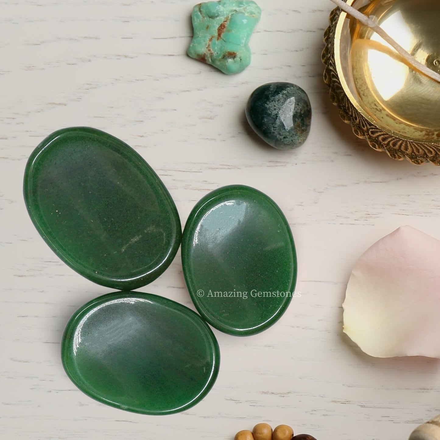 Amazing Gemstone Labradorite Thumb Worry Stone, Anxiety Stone, Healing Crystals - Piedra Crystal Fidget for Gift, Meditation, Calming, Relaxation, Stress Relief - Colors A