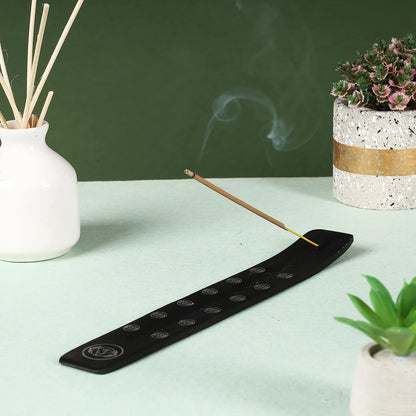 Bless-International Traditional-Handmade-Burner Wooden-Incense-Stick-Holder Ash-Catcher-Stand for-Aromatherapy-Meditation-Yoga (Incense Holder 10 inch(2 pcs))