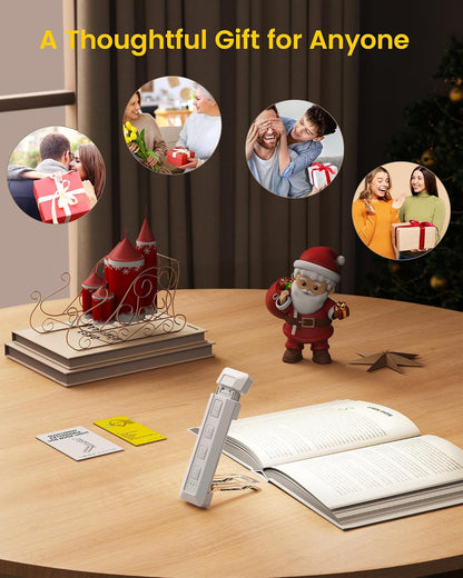 Glocusent Extendable Book Light, Full-Page USB Rechargeable Reading Light