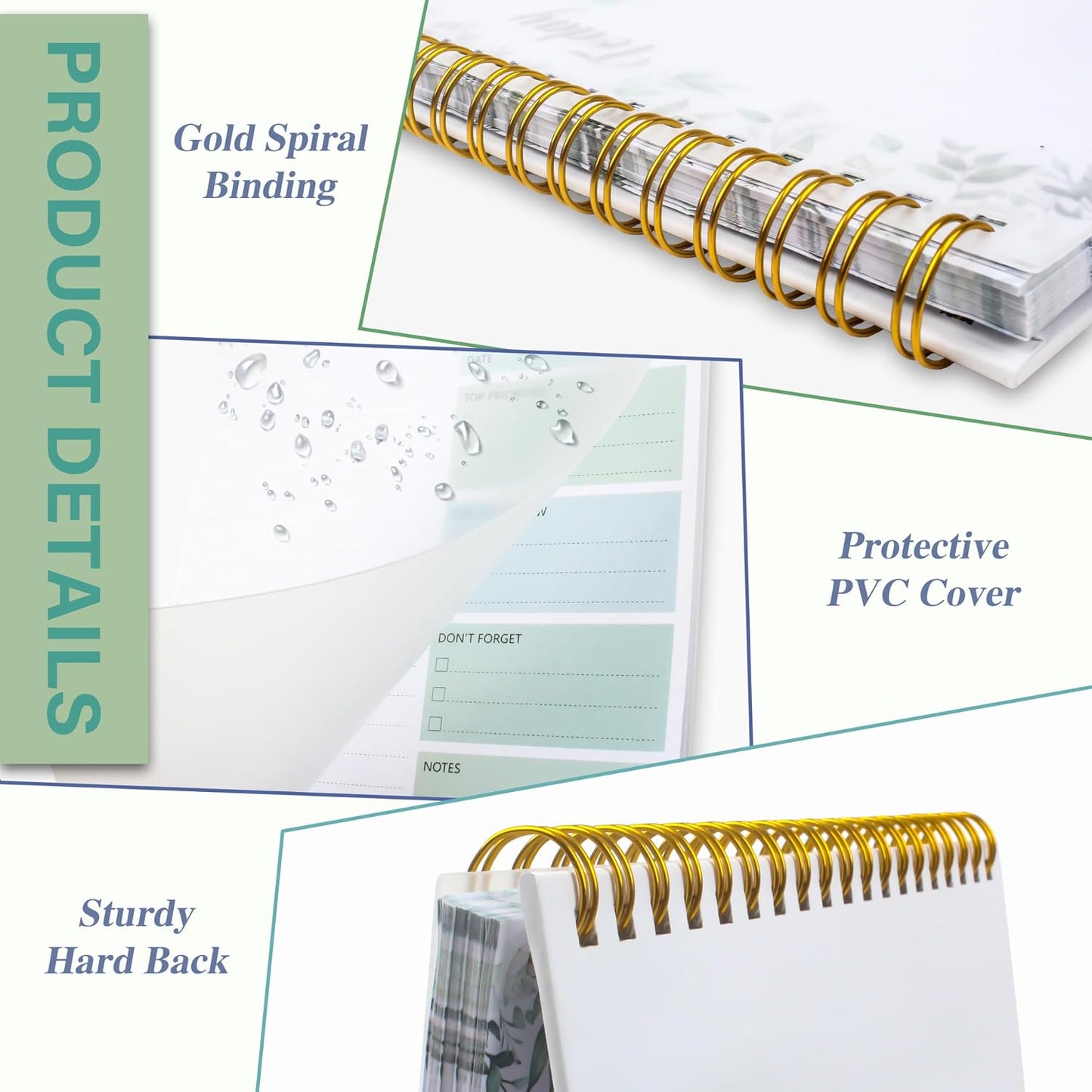 104 Pgs To Do List Notepad - Daily Planner Notepad Undated 52 Duplex-Printed Undated Sheets Tear Off, 6.5" x 9.8" Checklist Productivity Organizer with Hourly Schedule for Tasks