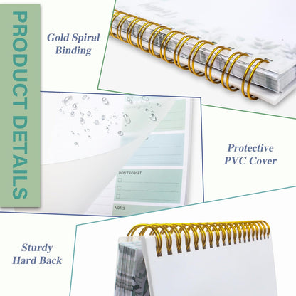 104 Pgs To Do List Notepad - Daily Planner Notepad Undated 52 Duplex-Printed Undated Sheets Tear Off, 6.5" x 9.8" Checklist Productivity Organizer with Hourly Schedule for Tasks