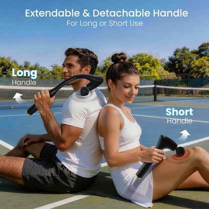 2-in-1 Detachable Massage Gun Deep Tissue with Extension Handle