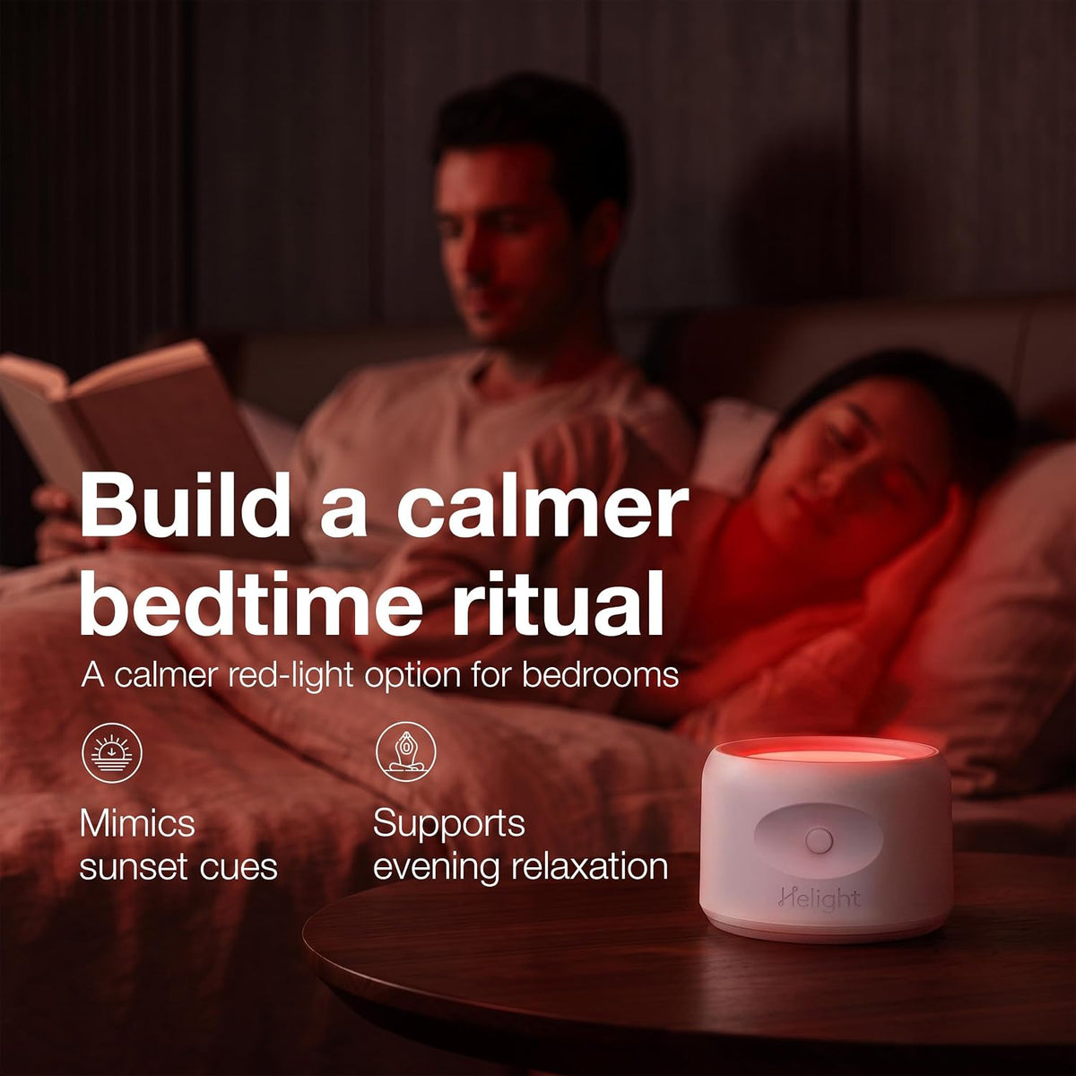 Helight Red Light Therapy Sleep Device – 630nm Pure Red Light Lamp Sleep Aid to Support Deep Relaxation – Rest Lamp Backed by Science for Adults & Kids Bedrooms