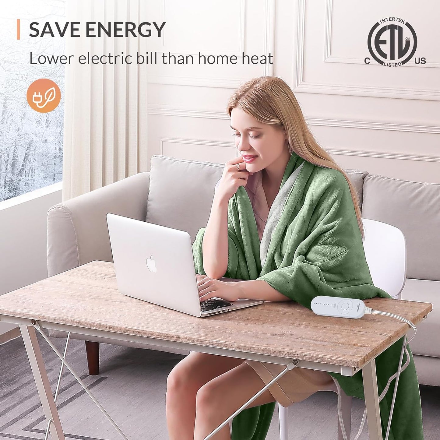 HOMLYNS LuxeHeat Heated Blanket Electric Blanket, Soft Flannel Sherpa Heated Throw, Heating Blanket with 5 Heat Settings, 3 hrs Timer Auto Shut Off (50x60 inches, Purple), Only for 120V Voltage Use
