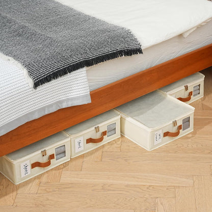 8 PCS Foldable Sheet Organizers and Storage,Bed Sheet Organizer with Window