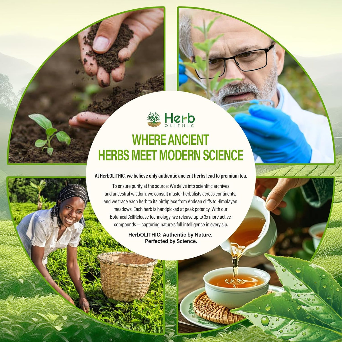 HerbOLITHIC 8-in-1 Nettle Leaf Tea Bags for Joint Health. 30 Bags 3g/bag.