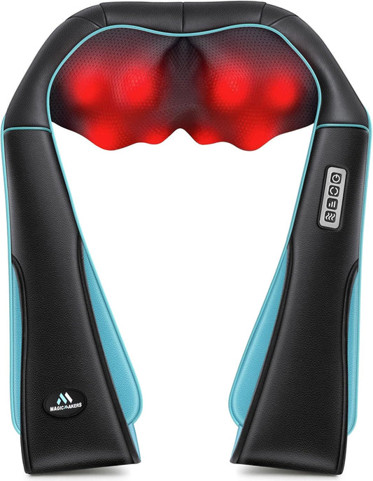 MagicMakers Fathers Day Dad Gifts, Shiatsu Neck Massager with Heat for Pain Relief Deep Tissue – Christmas Gift for Women, Men, Mom, Dad, Her, Him– Amazing Back & Shoulder Relief from Daughter or Son