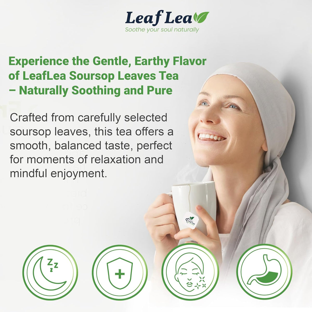 LeafLea 120 Soursop Tea Bags, from 100% Natural Soursop Graviola Leaves