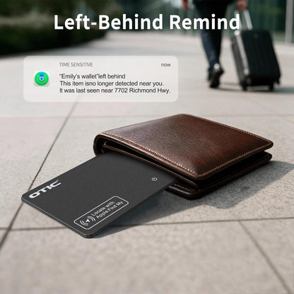 OTIC Slim Bluetooth Wallet Tracker, Tag for Apple Find My & Google Find Hub