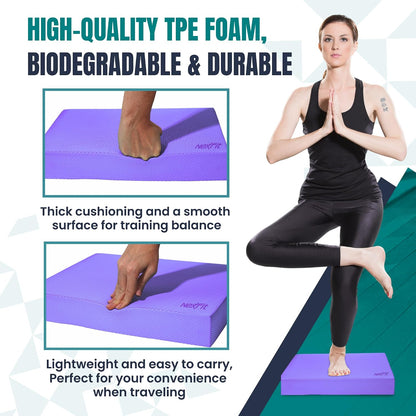 High-Density Balance Pad - Durable TPE Foam Balance Pad Physical Therapy, Foam Exercise Pad with Non-Slip Surface, Lightweight for Home & Gym Workouts, Core Strength & Balance Enhancement
