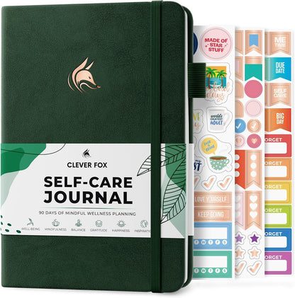 Clever Fox Self-Care Journal for Women, Daily Planner 5.8x8.3 Aquamarine