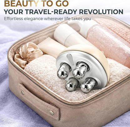 Face Massager Tool, Eye and Neck Massager, Face Roller, Beauty Tools for Relaxing Facial Massage and Skin Care Routine, Gold