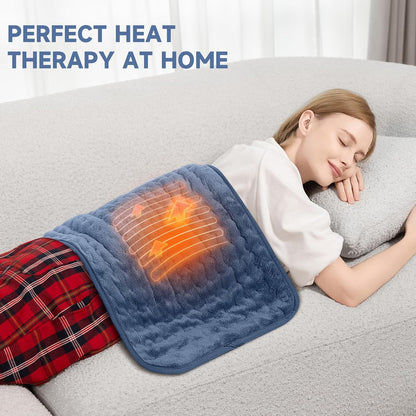 Heating Pad for Back, Neck, and Shoulder Pain Relief, Electric Heat Pad with 6 Heat Levels, Moist Heat Option, Auto Shut-Off, Birthday Christmas Gift for Women Men Mom Dad Grandma, Gift for her