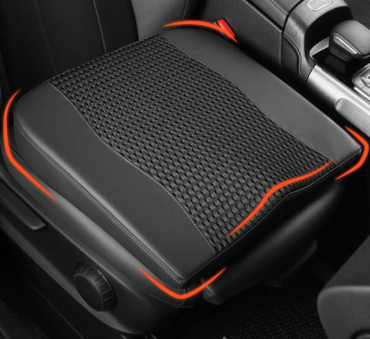 Lofty Aim Car Seat Cushion, Comfort Memory Foam Car Cushions for Driving - Sciatica & Lower Back Pain Relief, Driver Seat Pillow for Auto, Office Chair, Wheelchair - Black