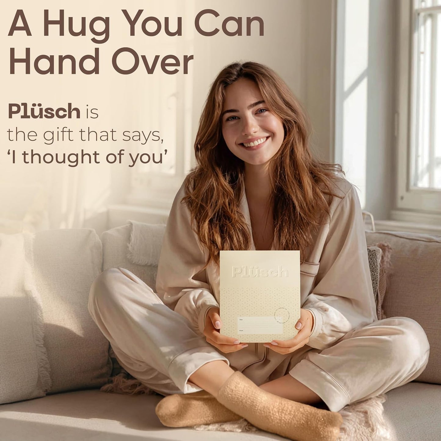 Plüsch Gift for Women – Ultra-Soft Cozy Cloud Socks in Kraft Envelope – Thoughtful Self-Care, Unique Birthday Gifts for Women
