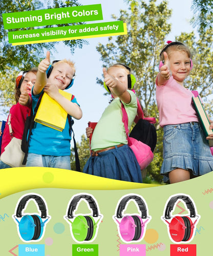 ZOHAN 032 Kids Noise Canceling Headphones - 25dB NRR Kids Ear Protection Earmuffs for School, Monster Jam, Fireworks, Travel, Air Show, Concert, Autism - Pink