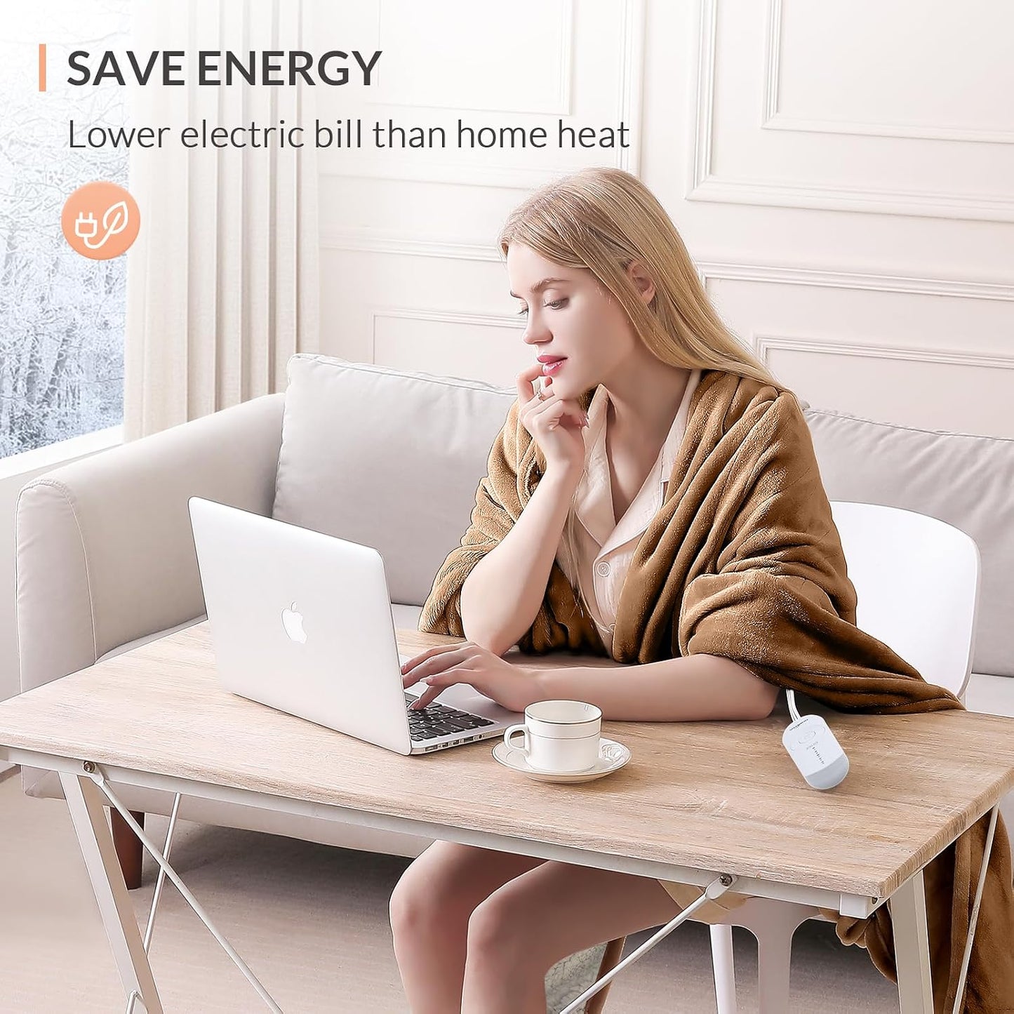 HOMLYNS LuxeHeat Heated Blanket Electric Blanket, Soft Flannel Sherpa Heated Throw, Heating Blanket with 5 Heat Settings, 3 hrs Timer Auto Shut Off (50x60 inches, Purple), Only for 120V Voltage Use