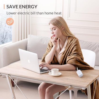 HOMLYNS LuxeHeat Heated Blanket Electric Blanket, Soft Flannel Sherpa Heated Throw, Heating Blanket with 5 Heat Settings, 3 hrs Timer Auto Shut Off (50x60 inches, Purple), Only for 120V Voltage Use