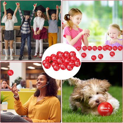 Poen 120 Pcs Motivational Foam Balls with Inspirational Quotes