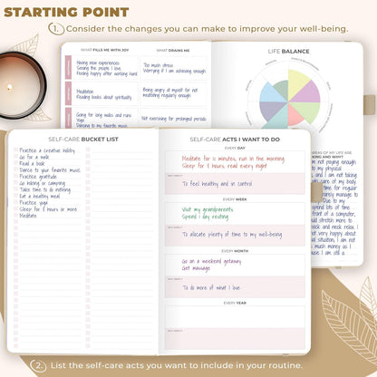 Clever Fox Self-Care Journal – Daily Reflection Notebook – Mental Health & Personal Development Planner, Meditation & Mood Log, A5 (Aquamarine)