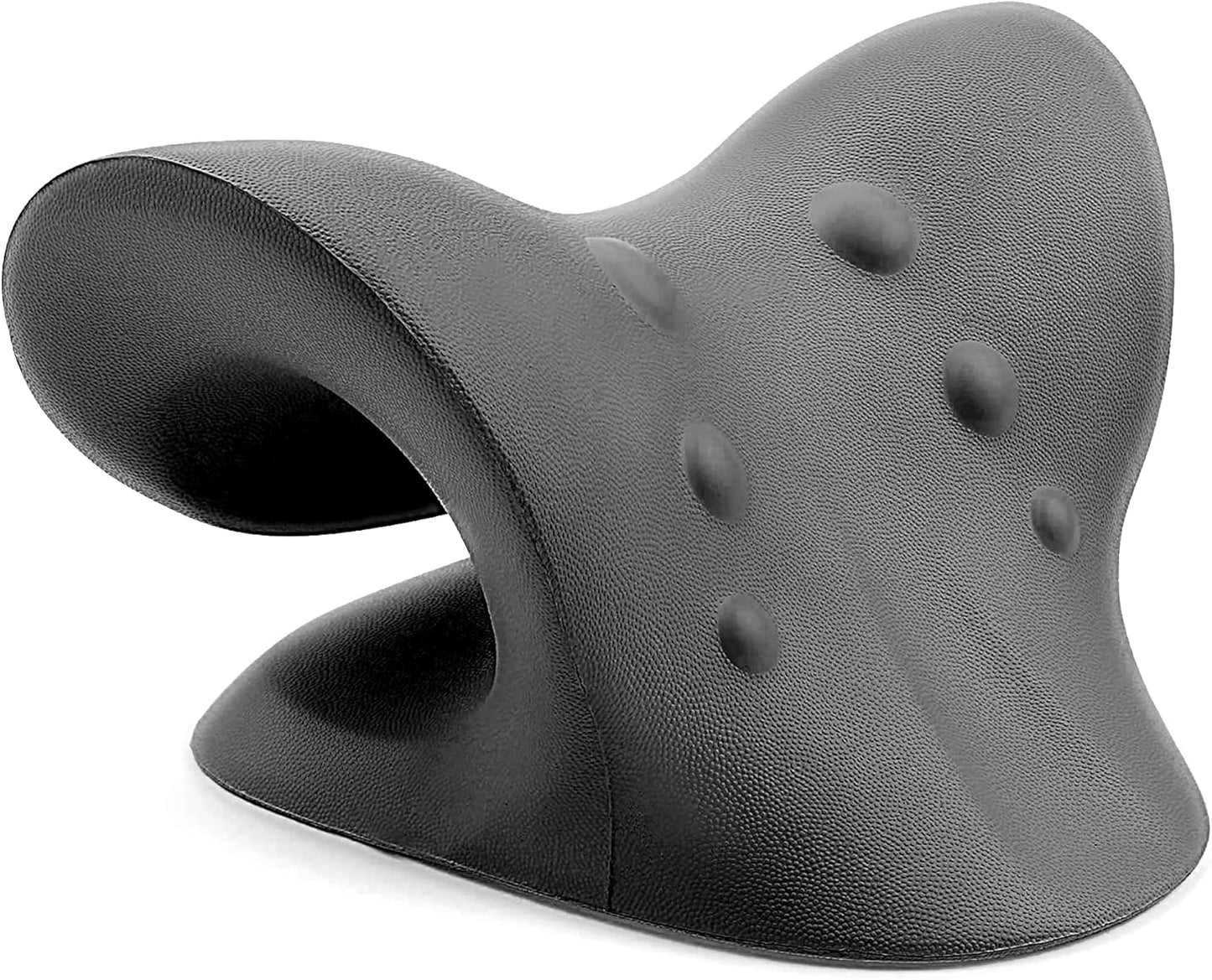 RESTCLOUD Neck and Shoulder Relaxer, Cervical Traction Device for TMJ Pain Relief and Cervical Spine Alignment, Chiropractic Pillow, Neck Stretcher (Black)