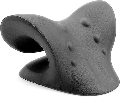 RESTCLOUD Neck and Shoulder Relaxer, Cervical Traction Device for TMJ Pain Relief and Cervical Spine Alignment, Chiropractic Pillow, Neck Stretcher (Black)