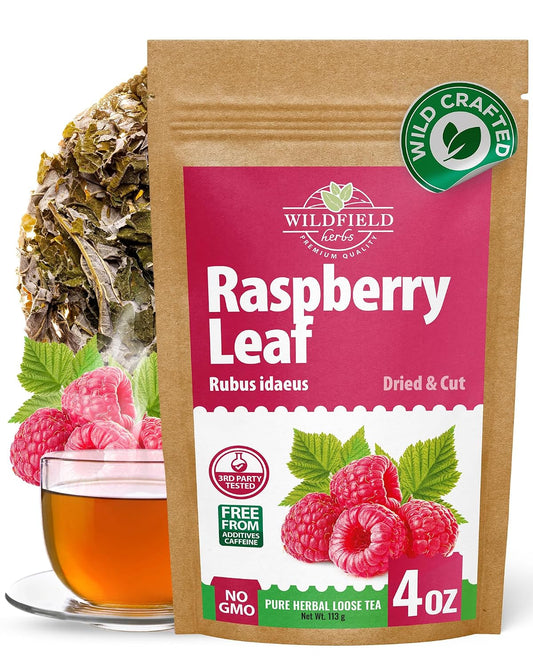 4 oz. Raspberry Leaf Tea Rasberry Leaf Herbs (Rubus Idaeus Folium) - 113g Rasberry Leave Tea Hojas De Frambuesa