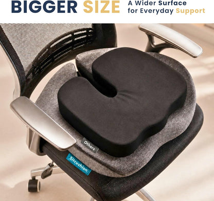 Pressure Relief Seat Cushion for Tailbone Pain, Sciatica & Coccyx Pillow
