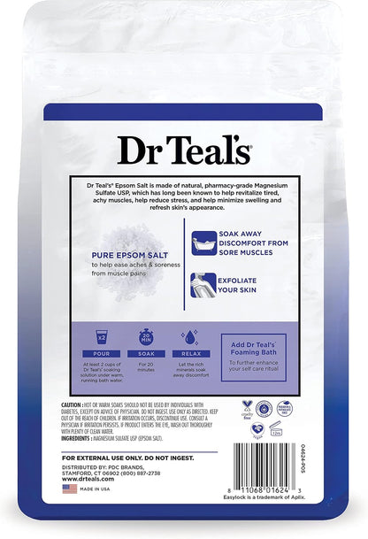 Dr Teal's Epsom Salt Magnesium Soak, Fragrance Free, 4 lbs