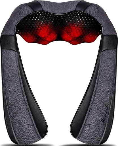 Shiatsu Neck Back and Shoulder Massager with Heat for Pain Relief Deep Tissue, Christmas Women Men Gifts for Mom Dad, Wife Husband, Him Her, Fathers Day, Mothers Day, Birthdays Gift (NOT Cordless)